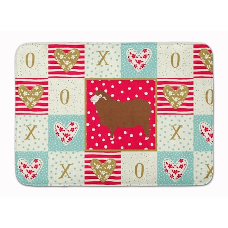 Carolines Treasures 19 x 27 in. Merino Sheep Love Machine Washable Memory Foam Mat CK5408RUG